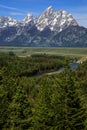 Snake River Overlook of the Grand Tetons Royalty Free Stock Photo