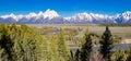 Snake River Overlook in Grand Tetons National Park, Wyoming, USA in springtime Royalty Free Stock Photo