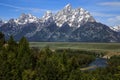 Snake River Overlook of the Grand Tetons Royalty Free Stock Photo