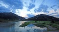 Snake River at sunrise clouds in Alpine Wyoming where it meets the Greys River Royalty Free Stock Photo