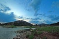 Snake River under sunrise clouds in Alpine Wyoming where it meets the Greys River Royalty Free Stock Photo