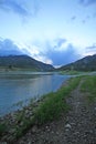 Snake River under sunrise clouds in Alpine Wyoming where it meets the Greys River Royalty Free Stock Photo