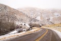 Snake River Valley Ranch Snow Falls Rural Farm House Royalty Free Stock Photo