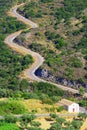 Snake road, Kythera, Greece Royalty Free Stock Photo