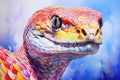 Tongue head predator background zoo boa snake scale reptile skin eye africa venomous white
