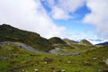 Snake Shape Road in Mountain at East Sikkim Royalty Free Stock Photo