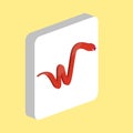 Snake Simple vector icon. Illustration symbol design template for web mobile UI element. Perfect color isometric pictogram on 3d