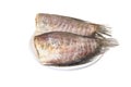 Snake Skin Gourami Fish or Pla Salit on white dish