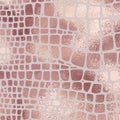 Snake skin. Rose gold. Elegant texture with foil effect