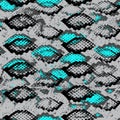 Snake skin scales texture. Seamless pattern black blue on Gray background. simple ornament, fashion print and trend of the season Royalty Free Stock Photo