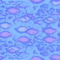 Snake skin scales texture. Seamless pattern sky blue, lilac on blue background. simple ornament, fashion print and trend of the Royalty Free Stock Photo