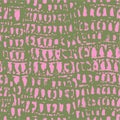 Snake skin seamless pattern. pink spots on a green background. Rich fashionable texture. Animal trendy pattern.