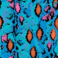 Snake skin texture. Seamless pattern pink blue