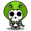 snake skull animal mascot costume
