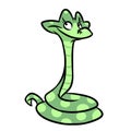 Snake smile cartoon illustration