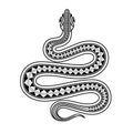 Snake tattoo sketch maori style.