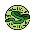 snake terrarium animal color icon vector illustration