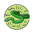 snake terrarium animal color icon vector illustration