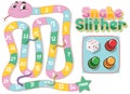 Snake-themed children\'s board game design Royalty Free Stock Photo