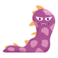 Snake violet monster icon cartoon vector. Comic beast Royalty Free Stock Photo