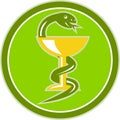 Snake wine cup medicine symbol Royalty Free Stock Photo