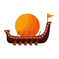 Snakeboat of onam celebration design