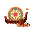 Snakeboat of onam celebration design