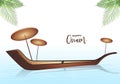 Snakeboat race in onam celebration card background