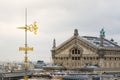 Snakes and arrow Roof Decorated with Opera House (Palais Garnier) in Paris Royalty Free Stock Photo