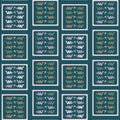 Snakes quilted seamless pattern. Crawling reptiles patchwork repeat background. Animal characters surface pattern design. Dark