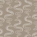 Snakes Seamless pattern. Mystical hand drawn illustration