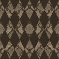 Snakeskin Reptile Geometric Seamless Pattern. Vector Background