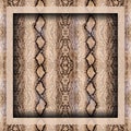 snakeskin textured silk scarf design Royalty Free Stock Photo