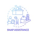 SNAP assistance concept icon