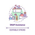 SNAP assistance concept icon