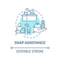 SNAP assistance concept icon