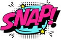 Snap Comic Text on Dot Background Royalty Free Stock Photo