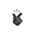 Snap finger icon in simple design. Vector illustration