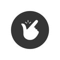 Snap finger like easy logo. concept of female or male make flicking fingers and popular gesturing. Abstract trend simple
