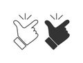 Snap of the fingers icon. Like easy symbol. Sign fliking fingers vector flat Royalty Free Stock Photo