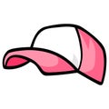 Snapback Trucker Hat Baseball Cap Illustration Vector Icon