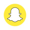 Snapchat social media icon button