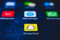 Snapchat app icon on the screen smartphone Royalty Free Stock Photo