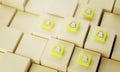 Snapchat Logo on Cubes. Social Media Background 3D Rendering