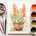 Snapdragon Watercolor Illustration With Rustic Southwest Vibe