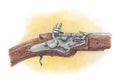 Snaphance early flintlock used on pistol