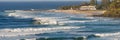 Snapper Rocks and with surfers, Coolangatta, Australia