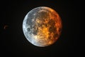 Snapshot e millsap red moon, black sky, total eclipse, documentary photography, Royalty Free Stock Photo