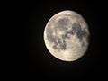 Full moon on dark sky background