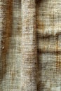 Snapshot plain off white linen canvas texture background, top view Royalty Free Stock Photo